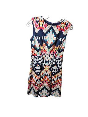 Geometric Pattern Sleeveless Dress 4P